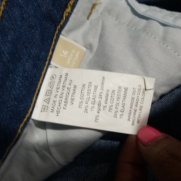 MICHAEL Michael Kors women Selma Skinny Ankle Jeans  Size 14 Washed Blue - Picture 5 of 13
